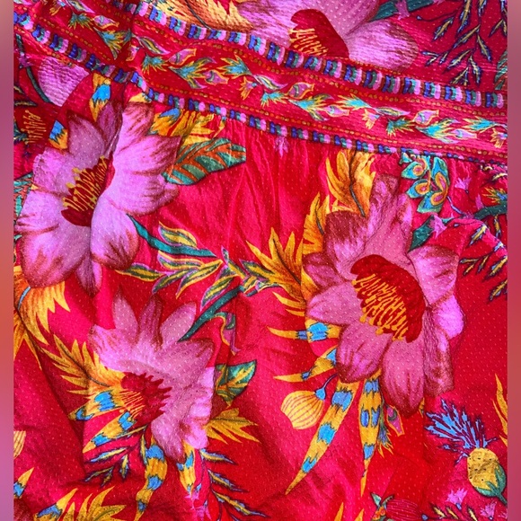 Rachel by Rachel Roy Red Tropical Midi Skirt, Size L - Picture 3 of 7